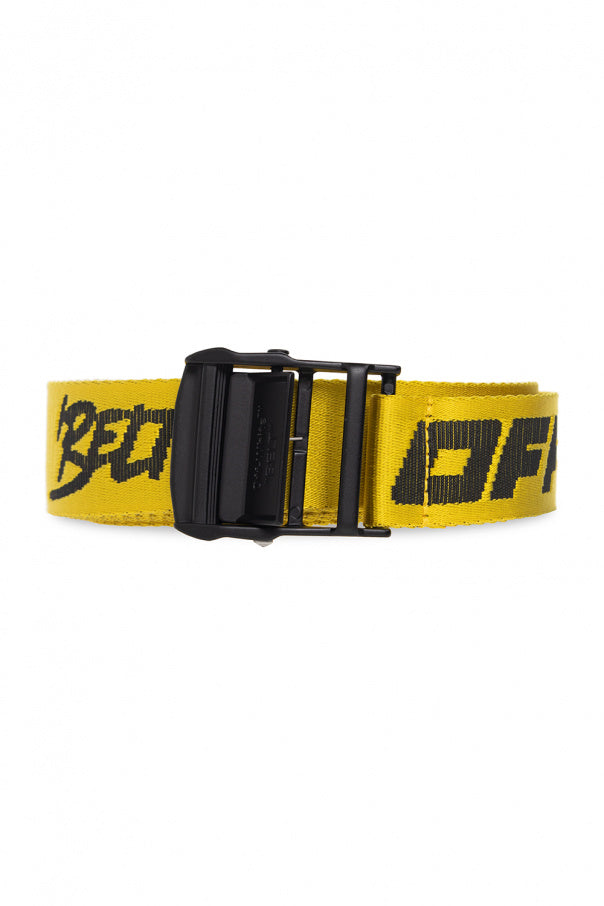 Off-White Yellow Logo Belt