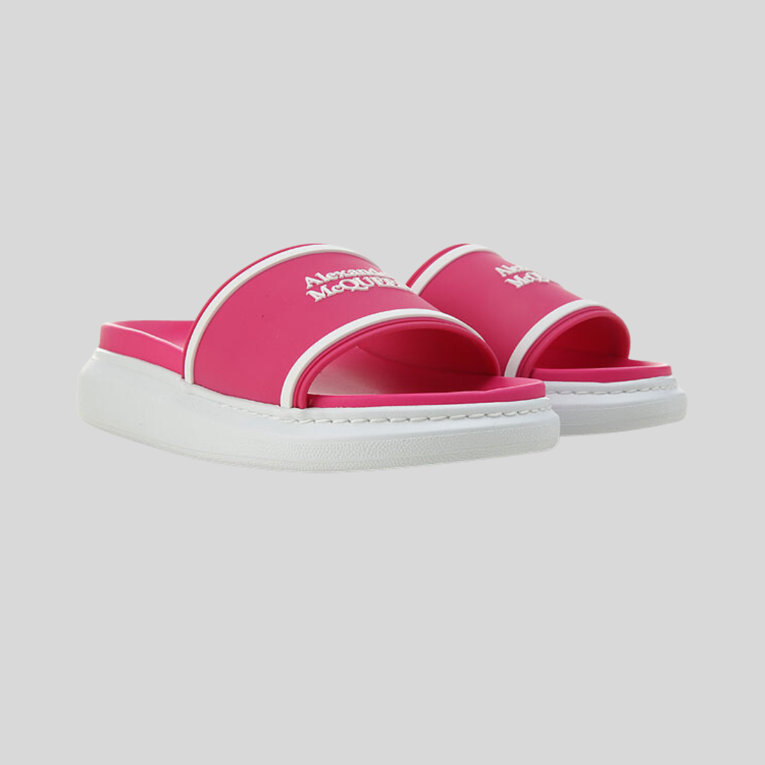 Alexander McQueen Fuchsia Oversized Hybrid Slides