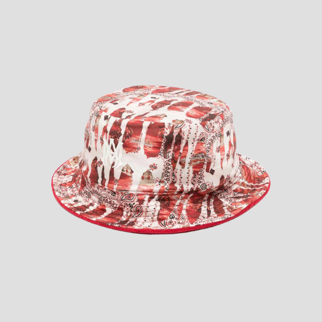 Amiri Red Logo Bucket Hat at ICETIME LUXE