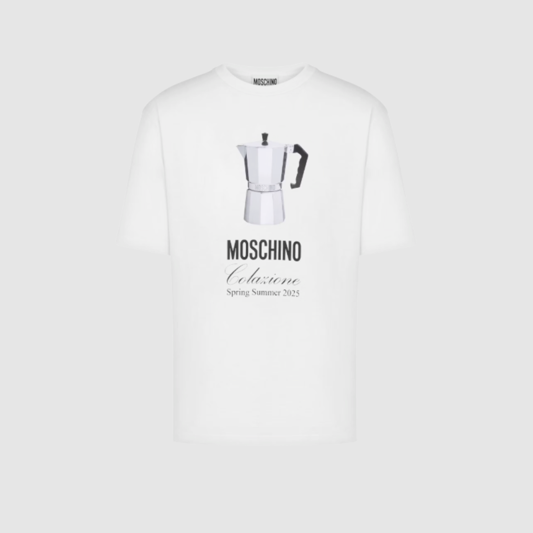 Moschino White Breakfast T-Shirt
