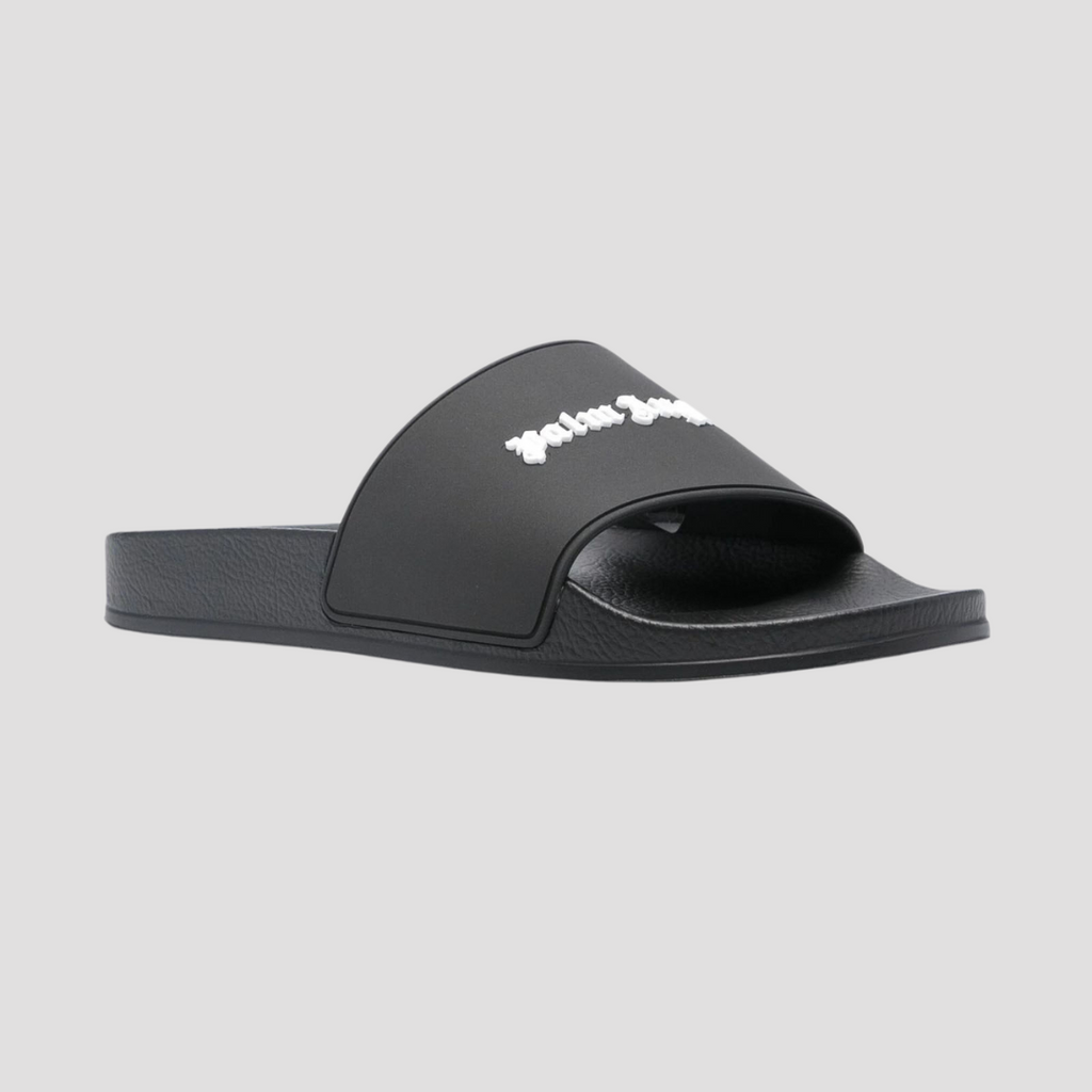 Palm Angels Black Polyurethane Slides – ICETIME LUXE