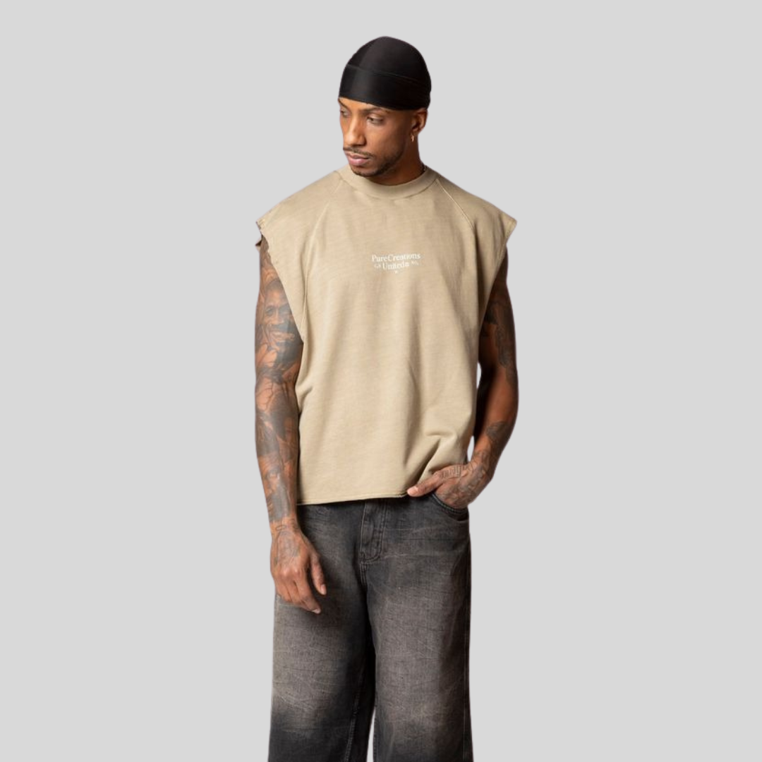 Pure Brown Tank Shirt