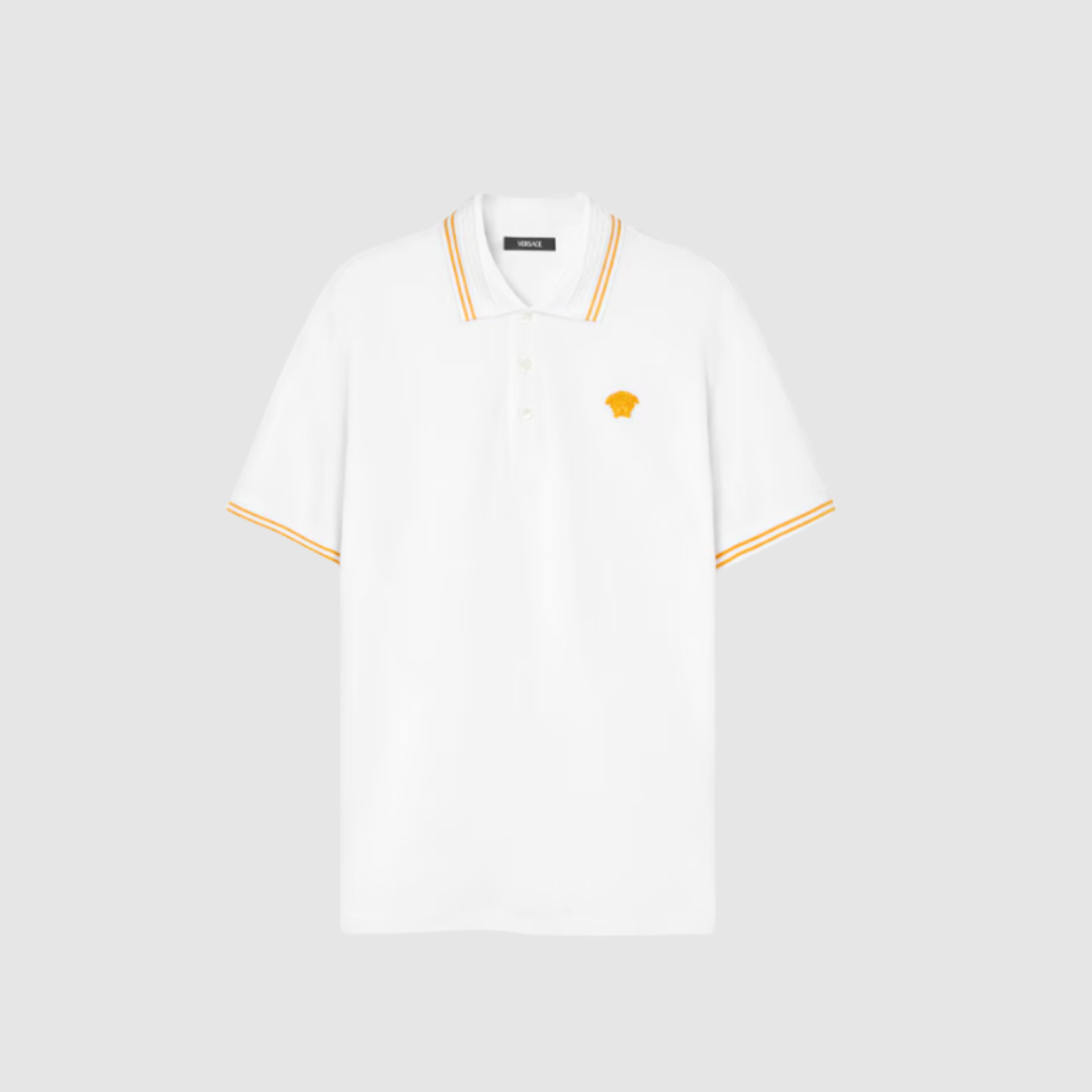 Versace White Medusa Polo Shirt
