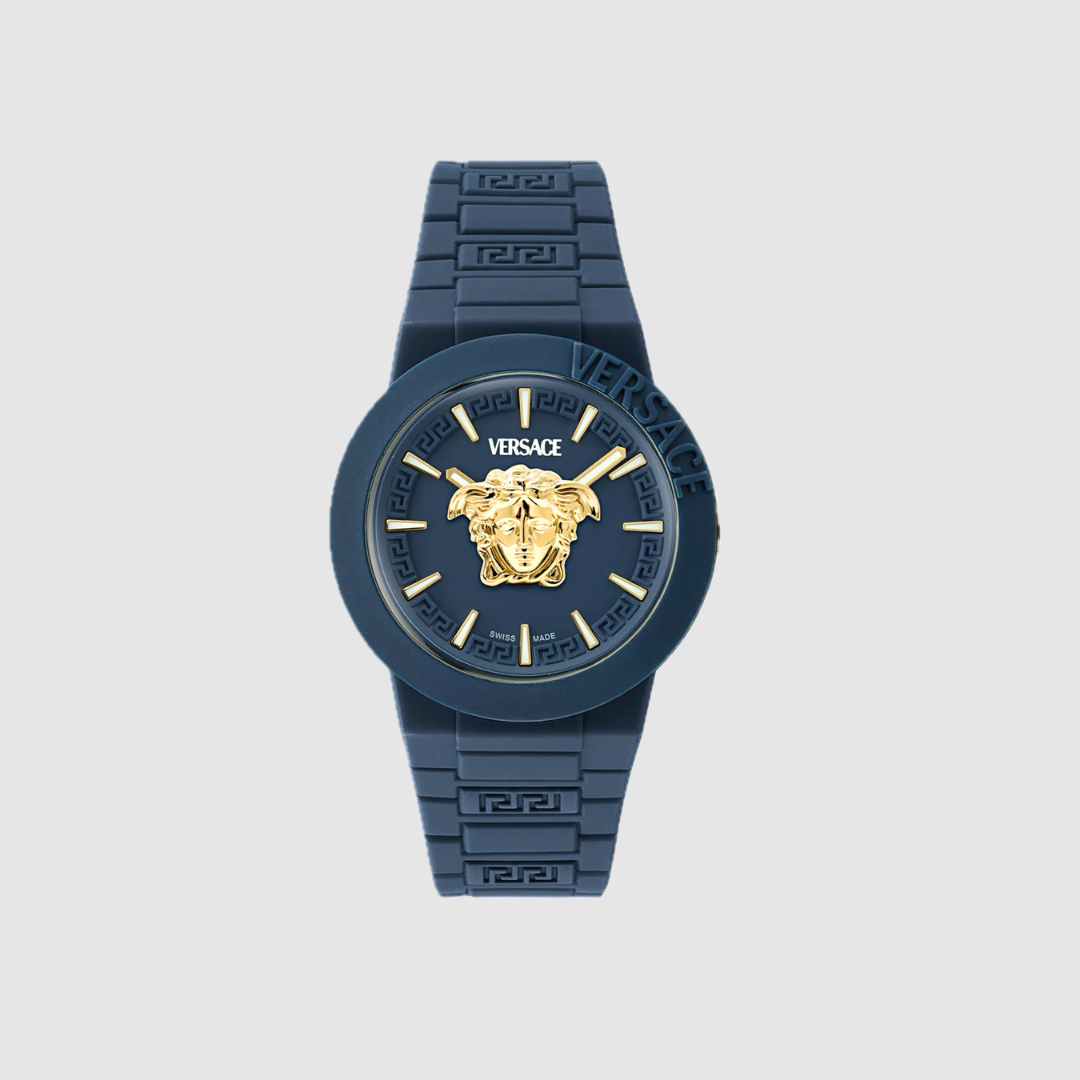 Versace Navy Blue V-Pop Silicone Watch