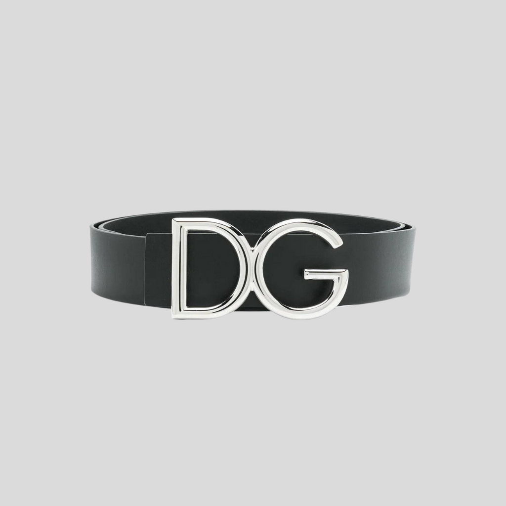小物 D&G calligraphy logo buckle belt Dolce & Gabbana Black DG Logo Buckle Belt – ICETIME LUXE