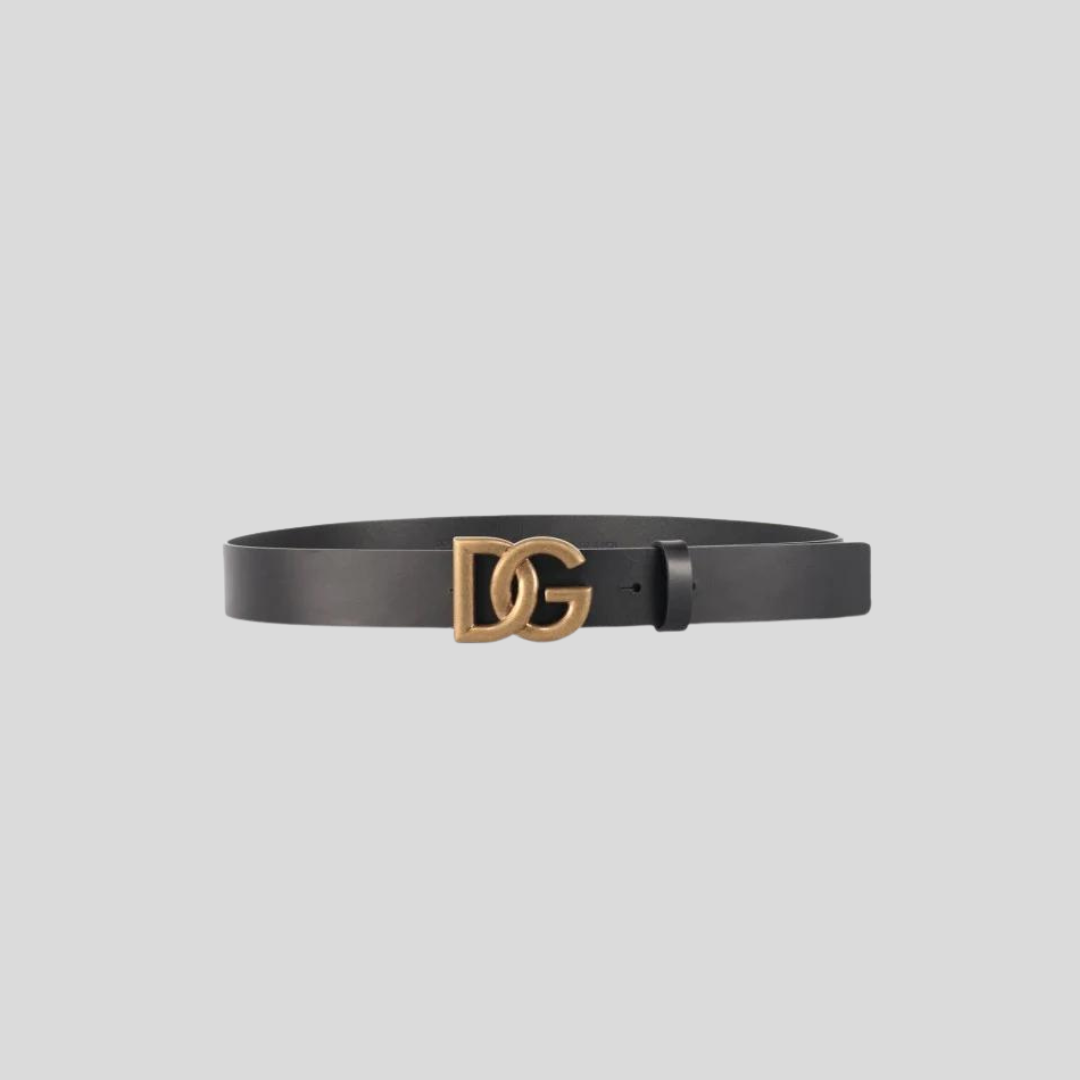 Dolce & Gabbana Black Leather Buckle belt