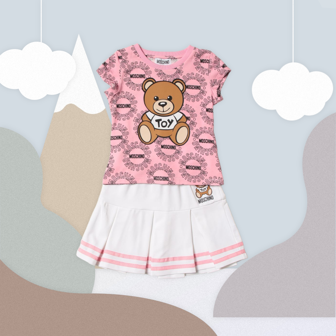 Kids Pink Printed Set
