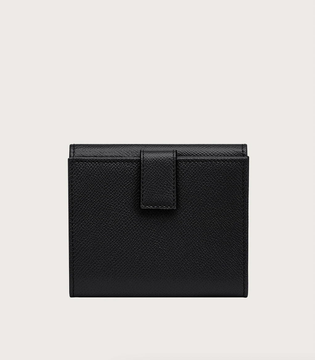 Salvatore Ferragamo Black Gancini French Wallet