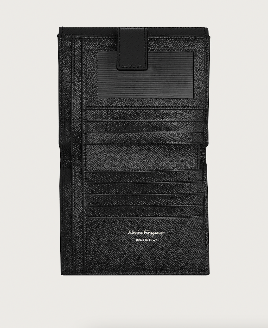 Salvatore Ferragamo Black Gancini French Wallet