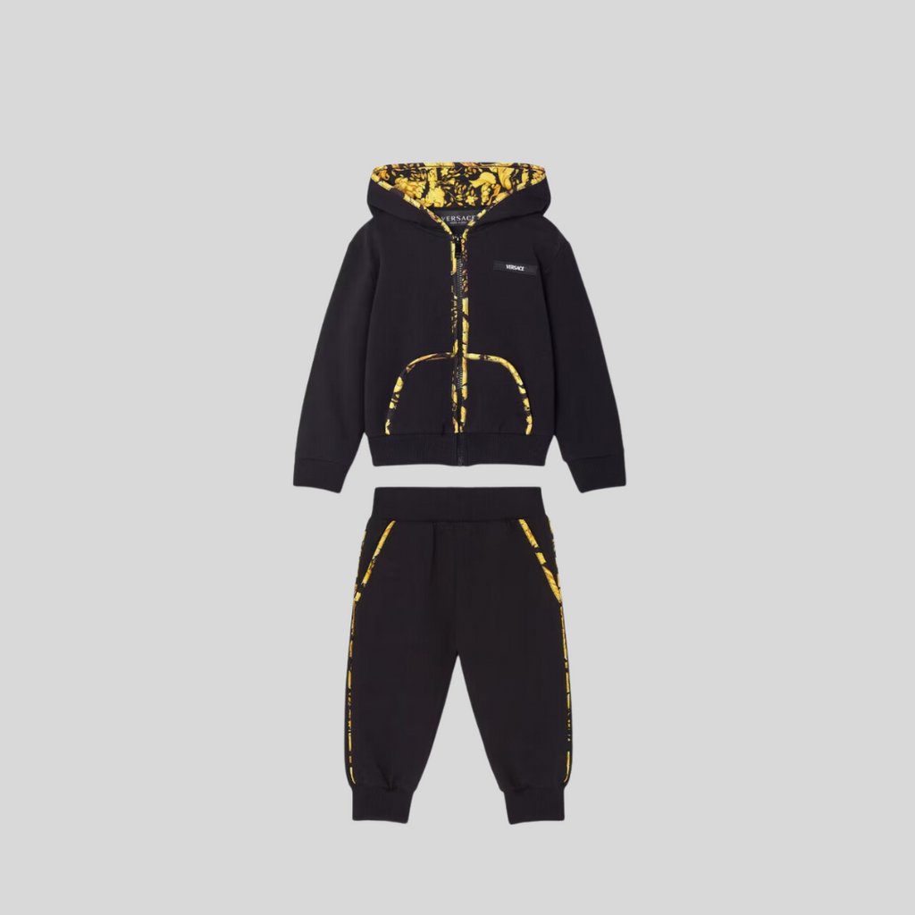 VERSACE ブラック ジャージセット VersaceBaroccoBabyTracksuitSet