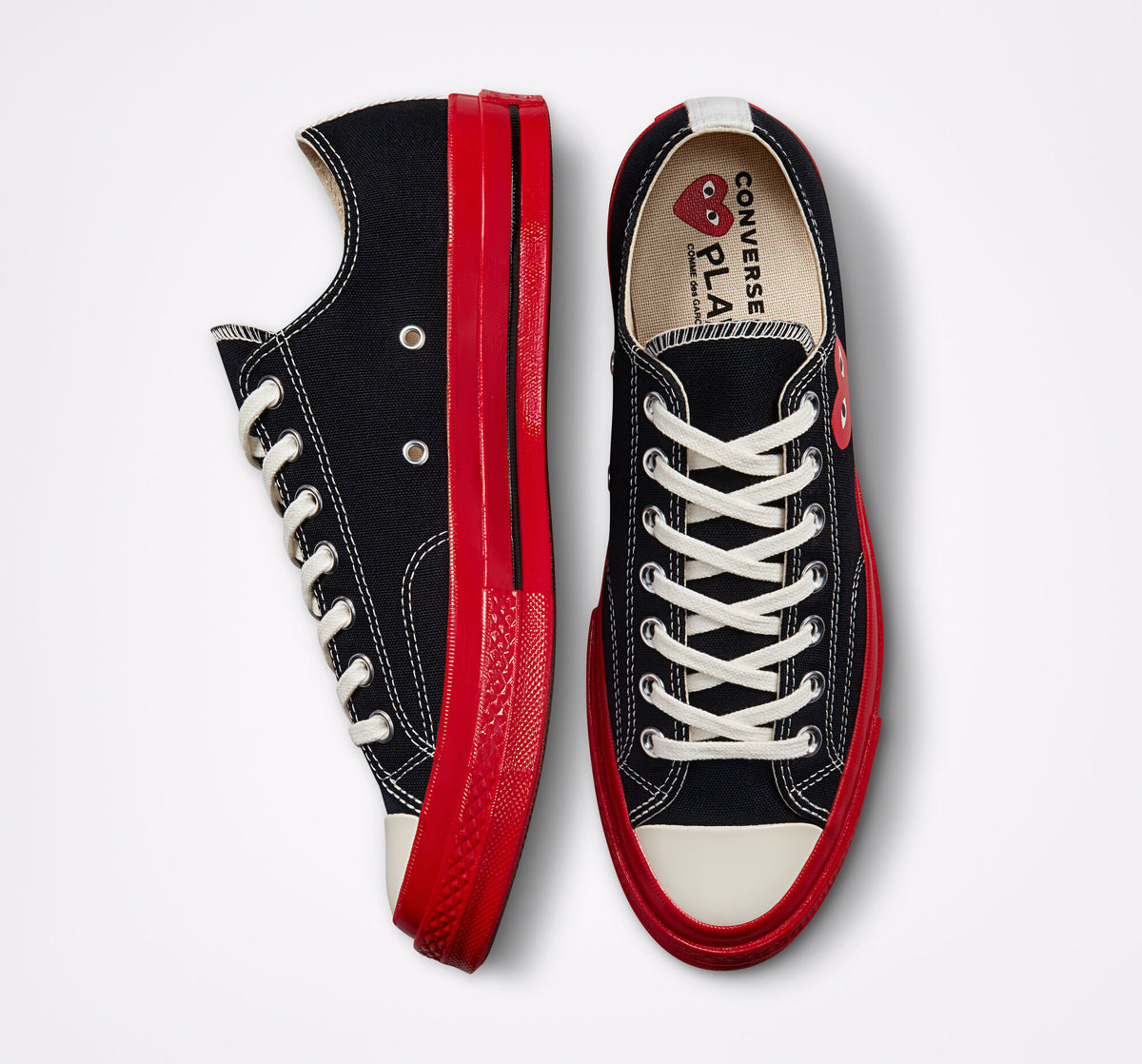 Des Garçons Black Play Chuck 70 Sneakers