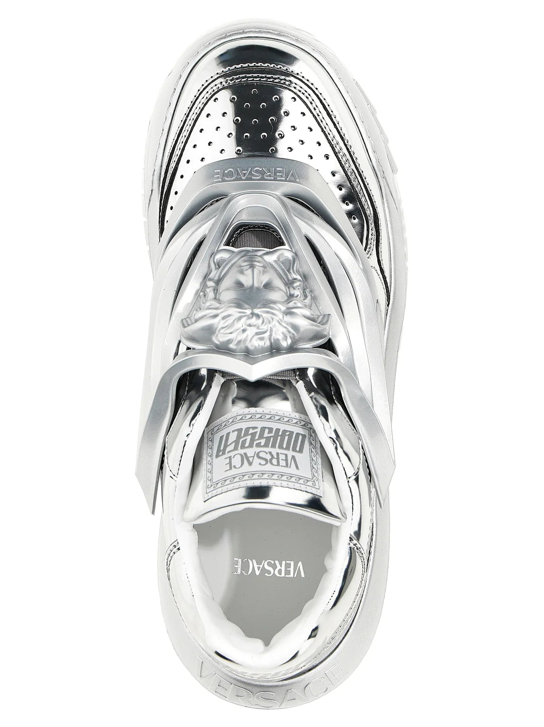 スニーカー Versace Odissea Sneakers In Silver Versace Silver Odissea Sneakers – ICETIME LUXE