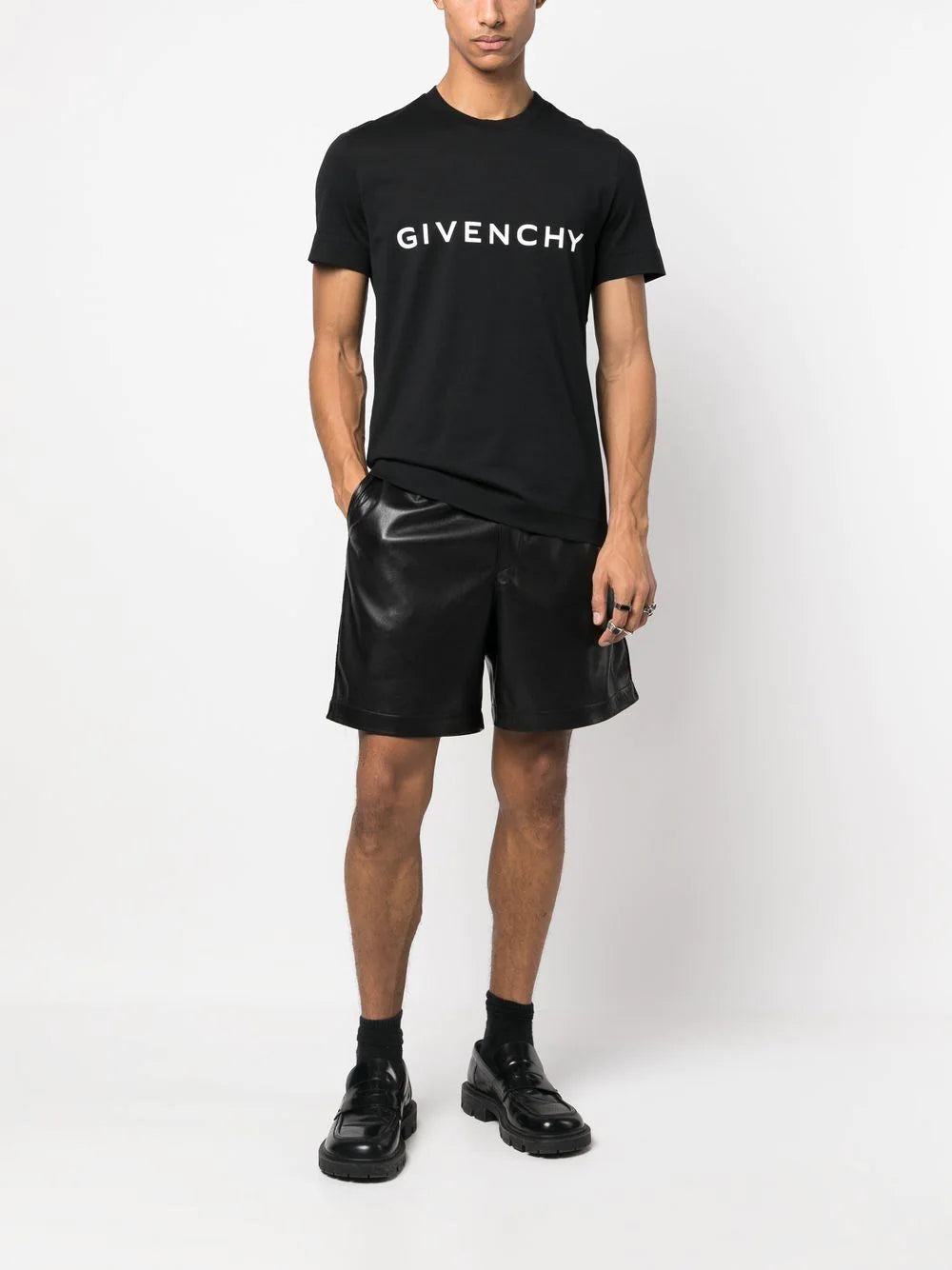 Givenchy Black Logo-Print T-Shirt