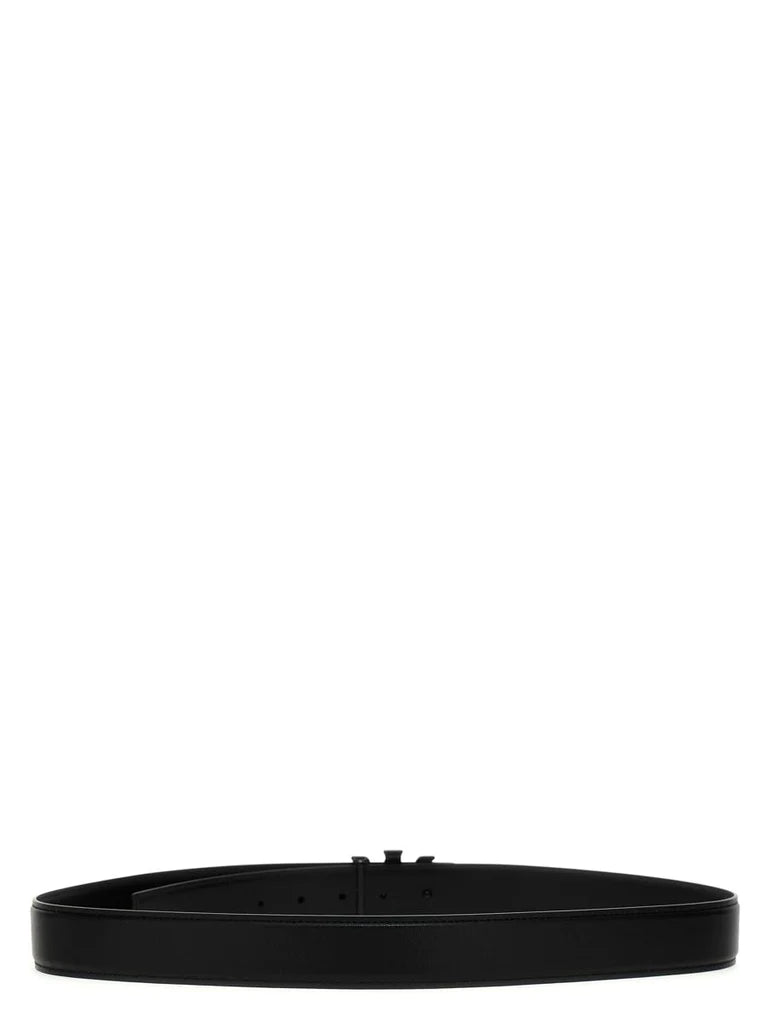 Amiri Nappa Leather Belt Black