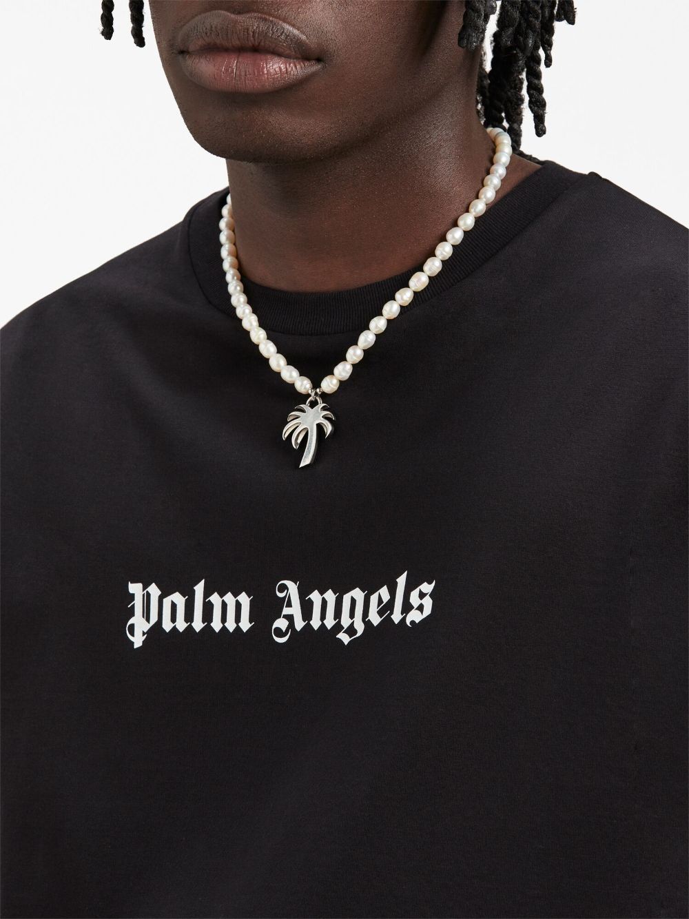 Palm Angels Black Crew-Neck T-Shirt
