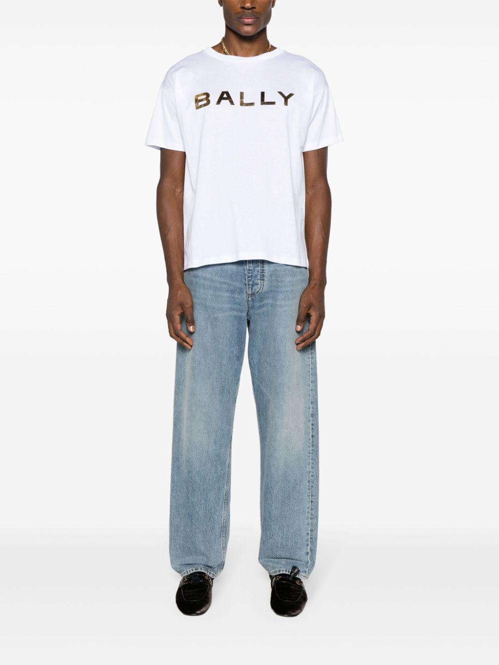 Bally White Logo-Print T-Shirt