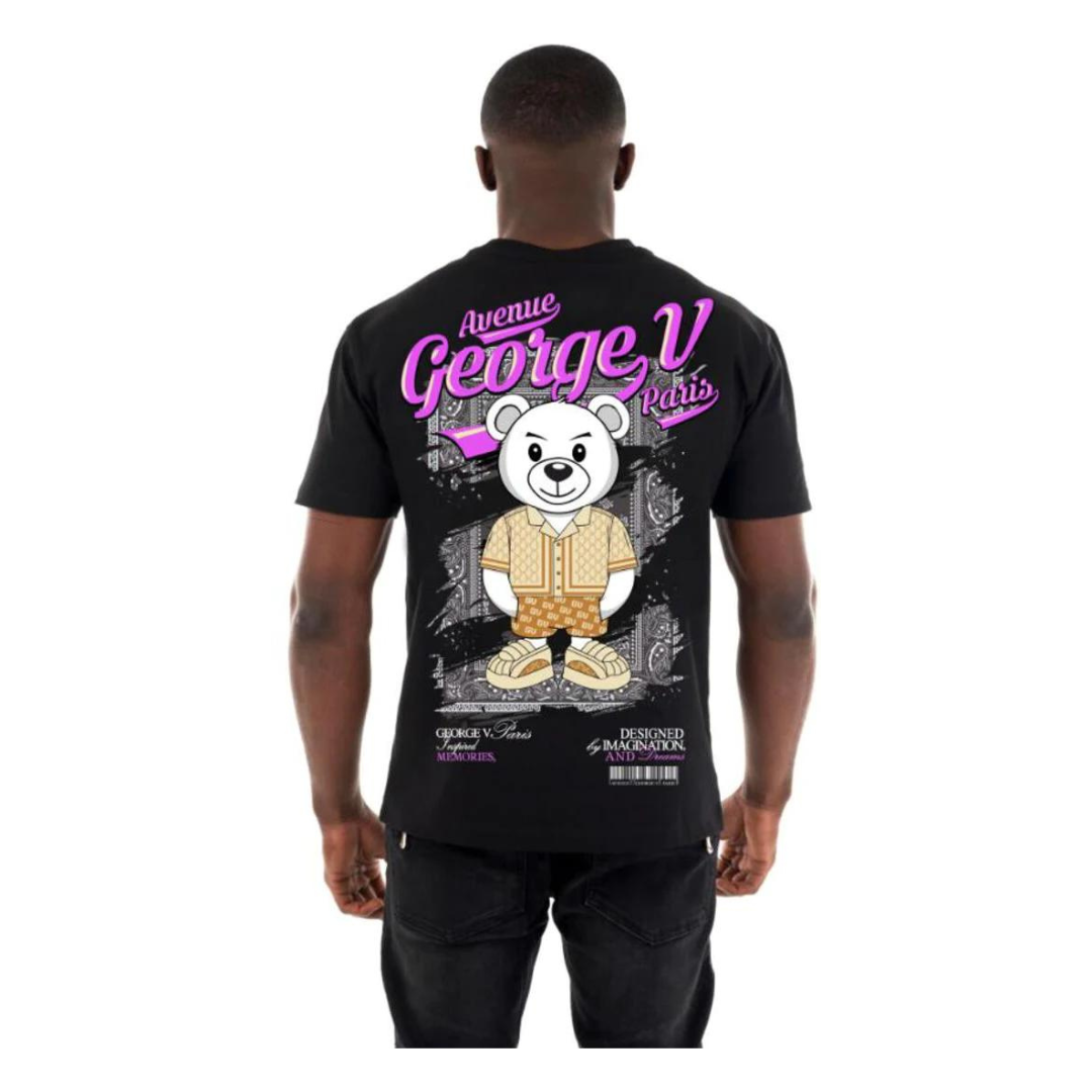 Avenue George V Paris Black 'Bear' T-Shirt