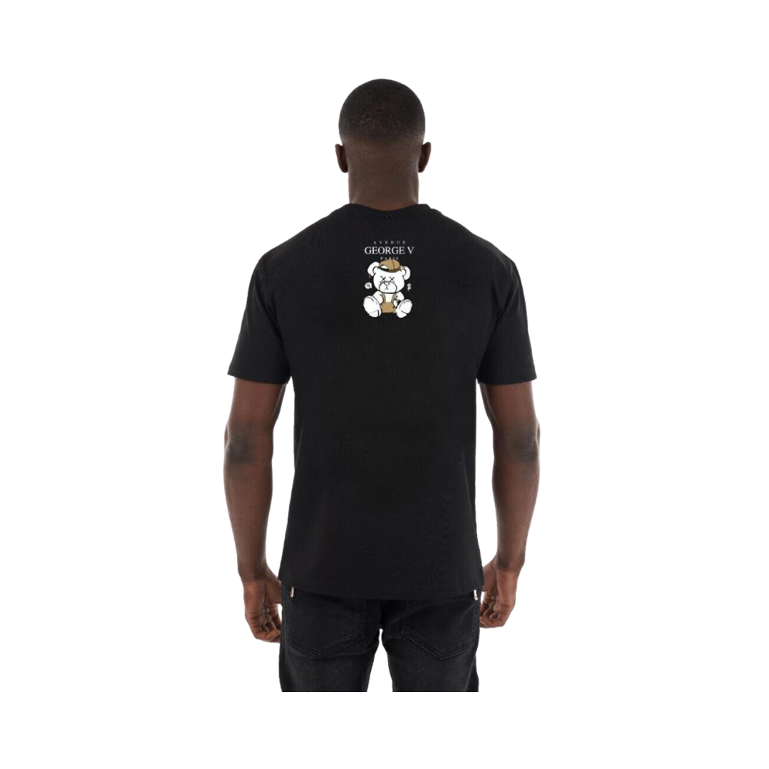 Avenue George V Paris Black 'Oso' Print T-Shirt