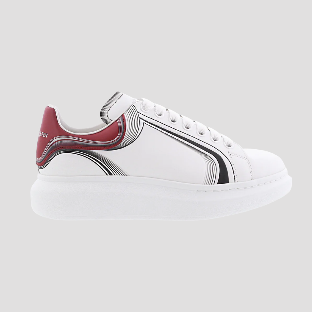 【Alexander McQueen】オーバーサイズ ホワイトレッドスニーカー White/Red Alexander McQueen Sneakers | ICETIME LUXE