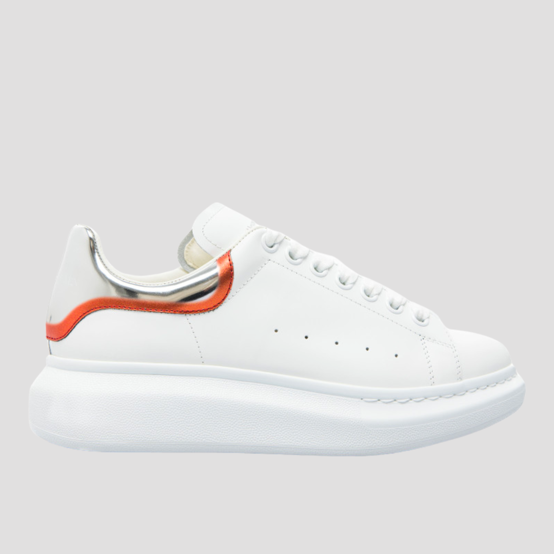 Alexander McQueen White/Silver Oversized Sneakers
