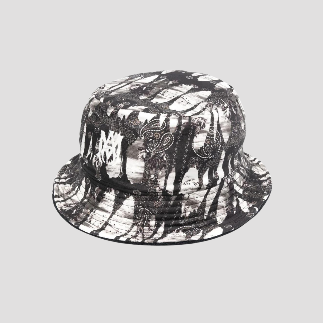 Amiri Black Logo-Embroidered Reversible Bucket Hat