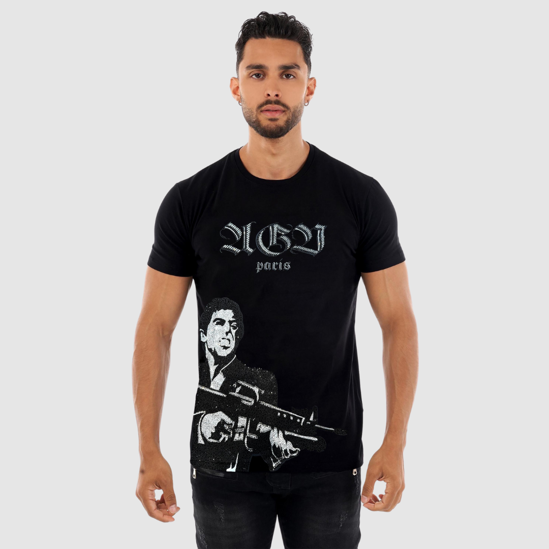 Avenue George V Paris Black Scarface T-Shirt