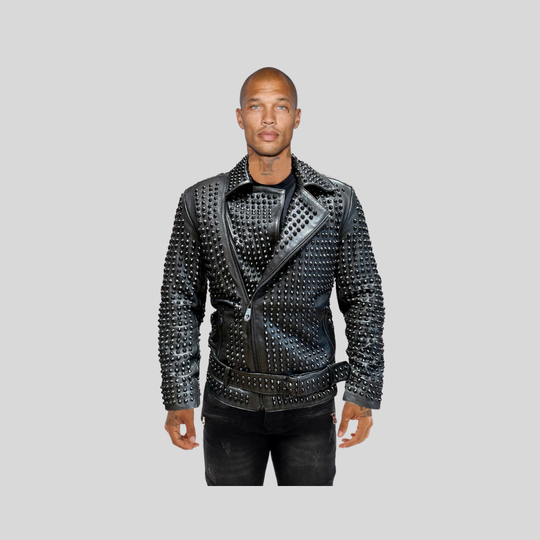 Avenue George V Paris GV6002 Black Leather Jacket