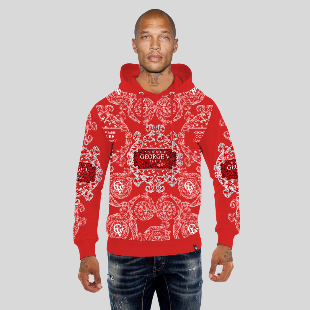 Avenue George V Paris Red Hoodie
