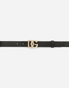 Dolce & Gabbana Calfskin belt with DG logo with rhinestones and pearls