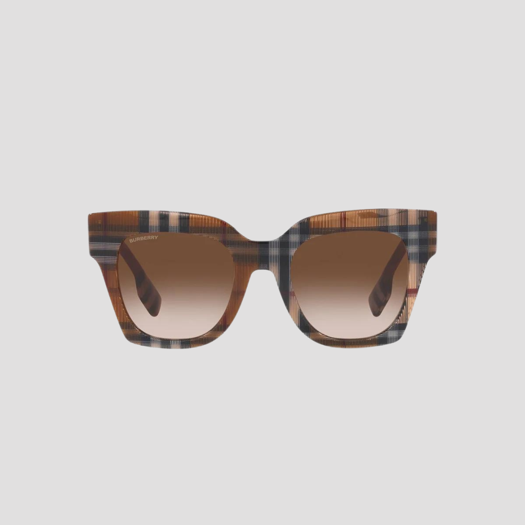 Burberry Brown Kitty-Check Pattern Sunglasses