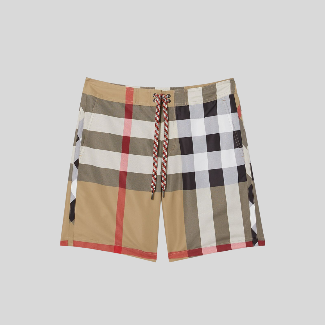 Burberry Beige Exploded Check Shorts