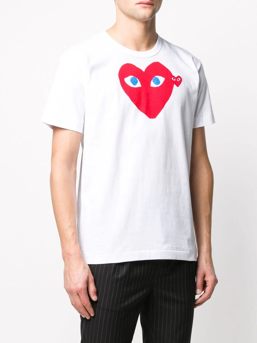 Tシャツ・カットソー COMME DES GARCONS Men T Shirts S281162 White White Comme Des Garçons PLAY T-Shirt | ICETIME LUXE