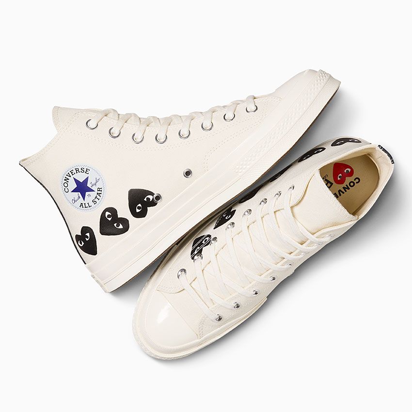 Cream comme des garcon converse best sale