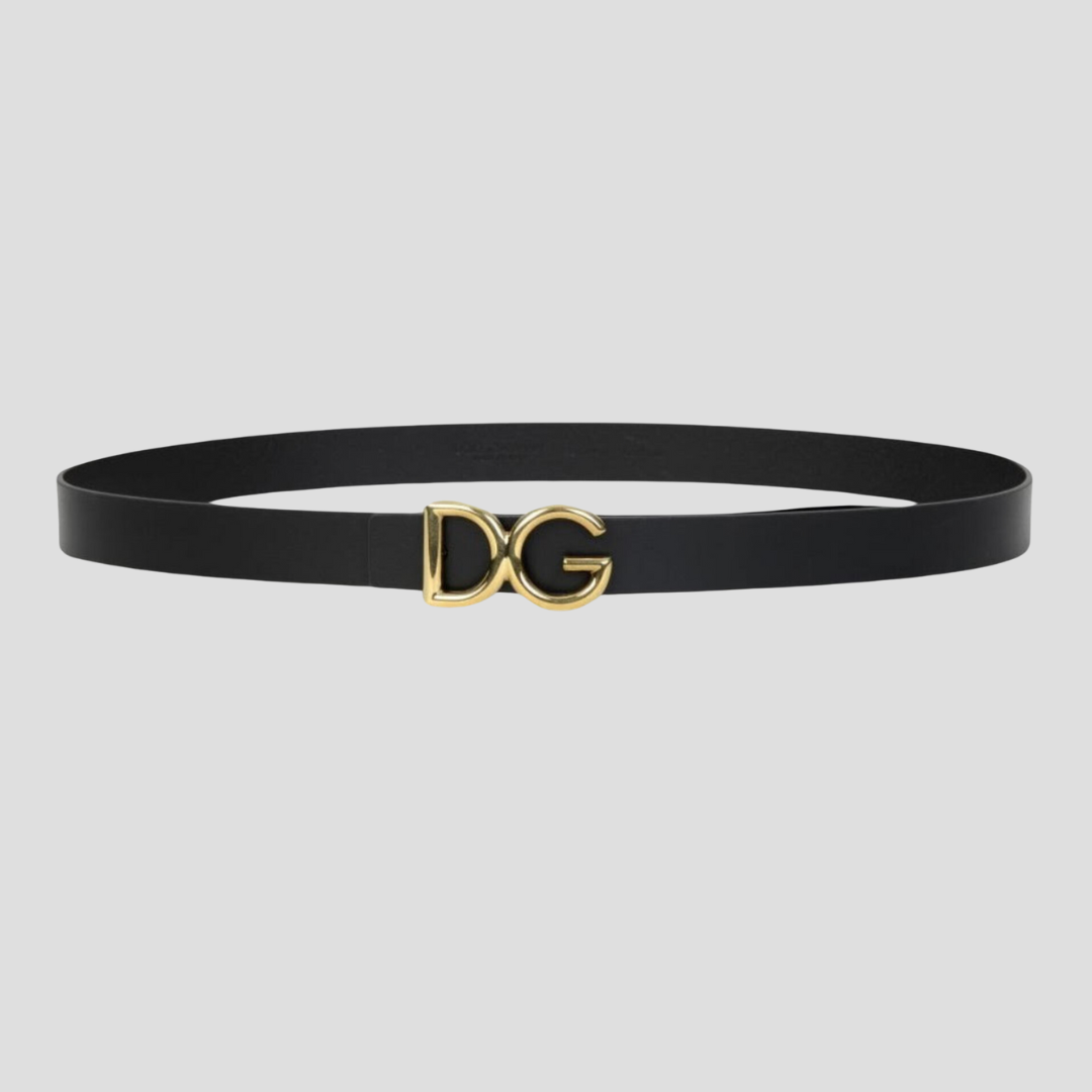 Dolce & Gabbana Black Leather Belt