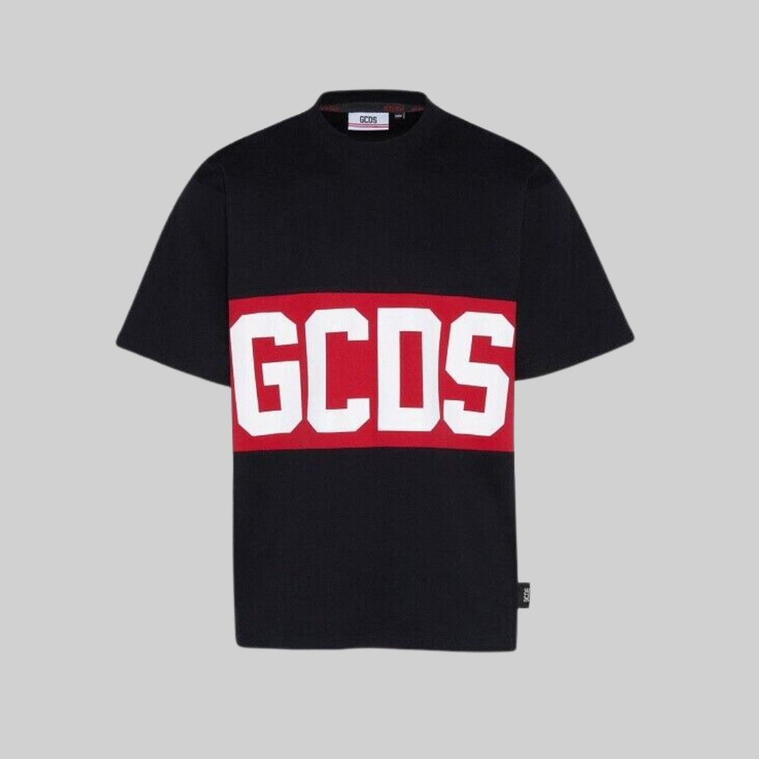 GCDS Black Band Logo-print T-Shirt