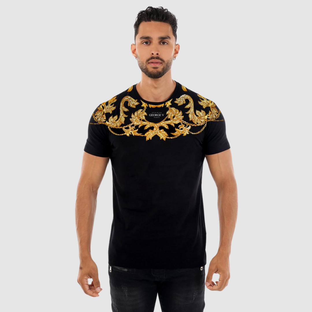 Avenue George V Paris Black/Gold T-Shirt