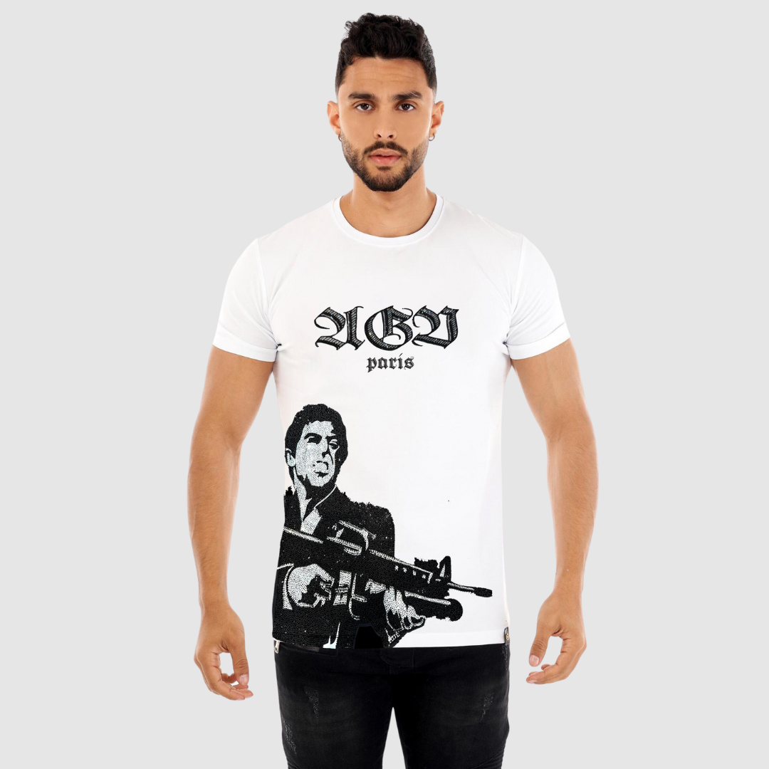 Avenue George V Paris White Scarface T-Shirt