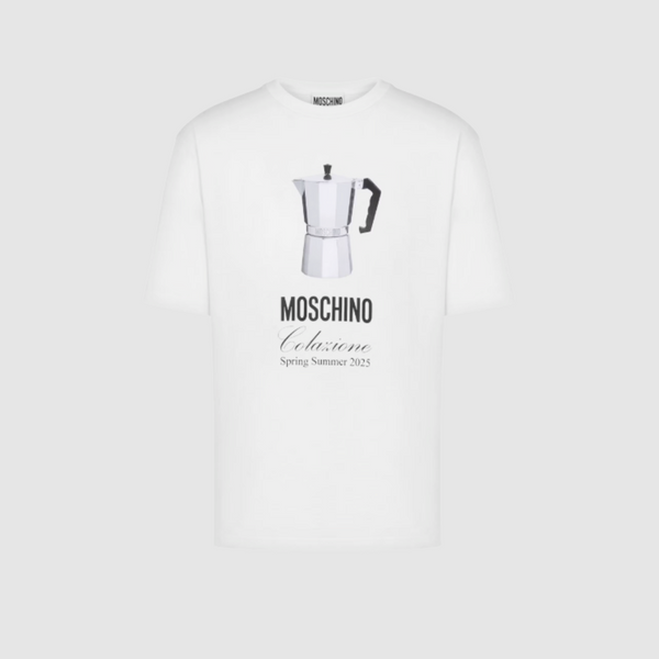 Tシャツ・カットソー Moschino Breakfast T-Shirt Moschino White Breakfast T-Shirt – ICETIME LUXE