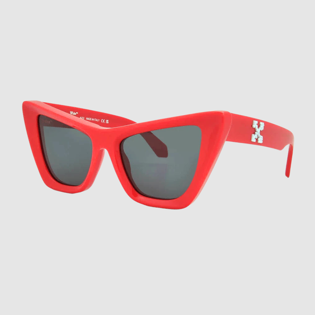 サングラス Off-White Off White - EDVARD SUNGLASSES - red Off White Red Edvard Cat Eye Sunglasses – ICETIME LUXE