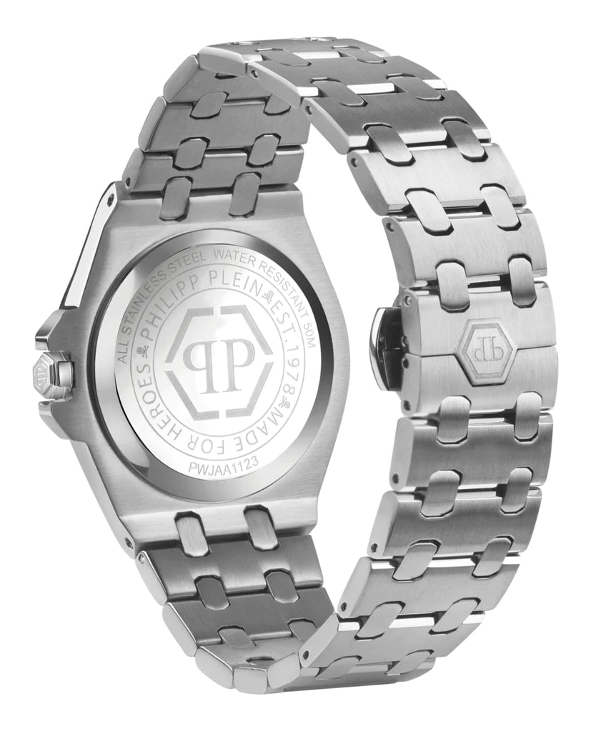 Philipp Plein Silver Extreme Crystal Watch