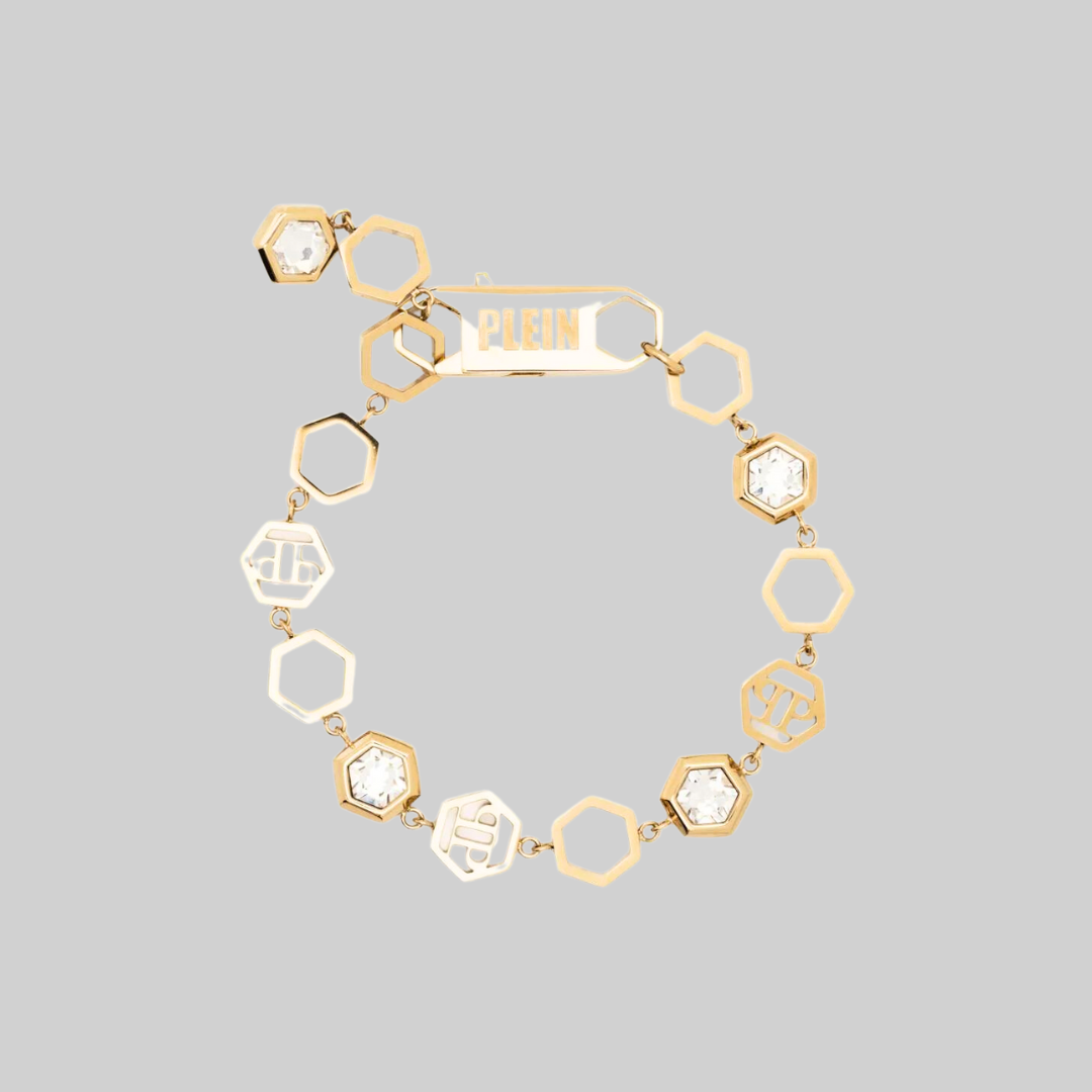 Philipp Plein Gold Hexagon Lux Bracelet