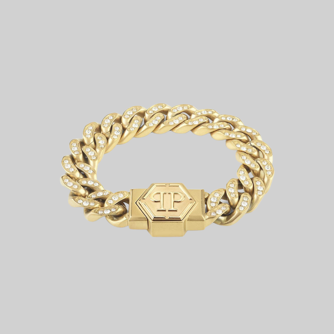 Philipp Plein Gold Stainless Steel Bracelet