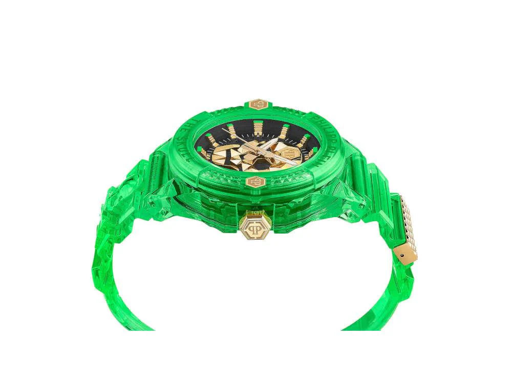 Philipp Plein Green The Skull Scuba Duba Watch