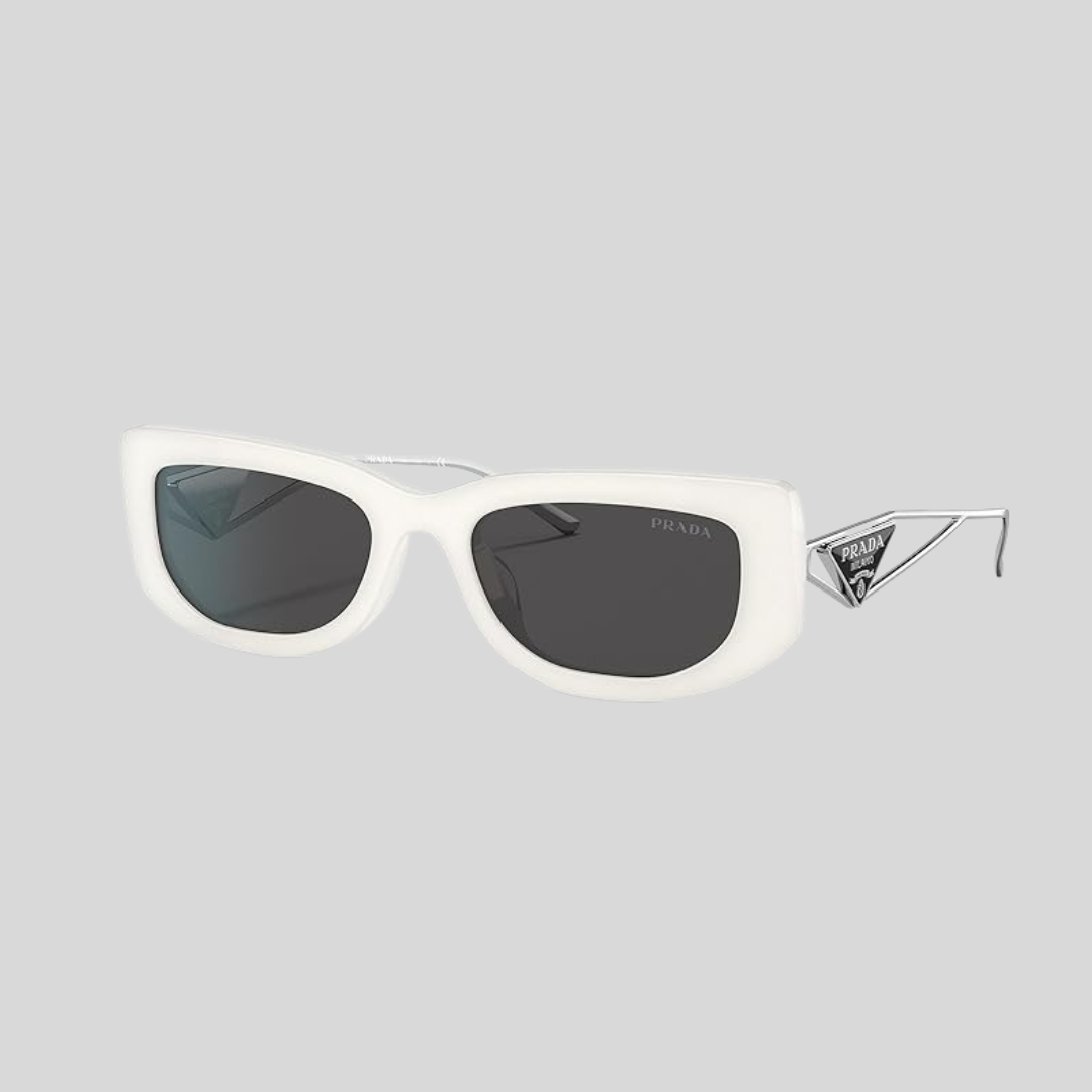 Prada PR-14YS White Rectangle Sunglasses
