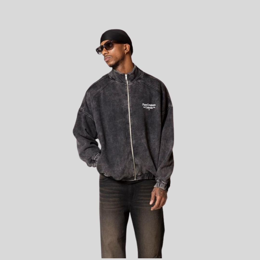 Pure Black Bomber Jacket