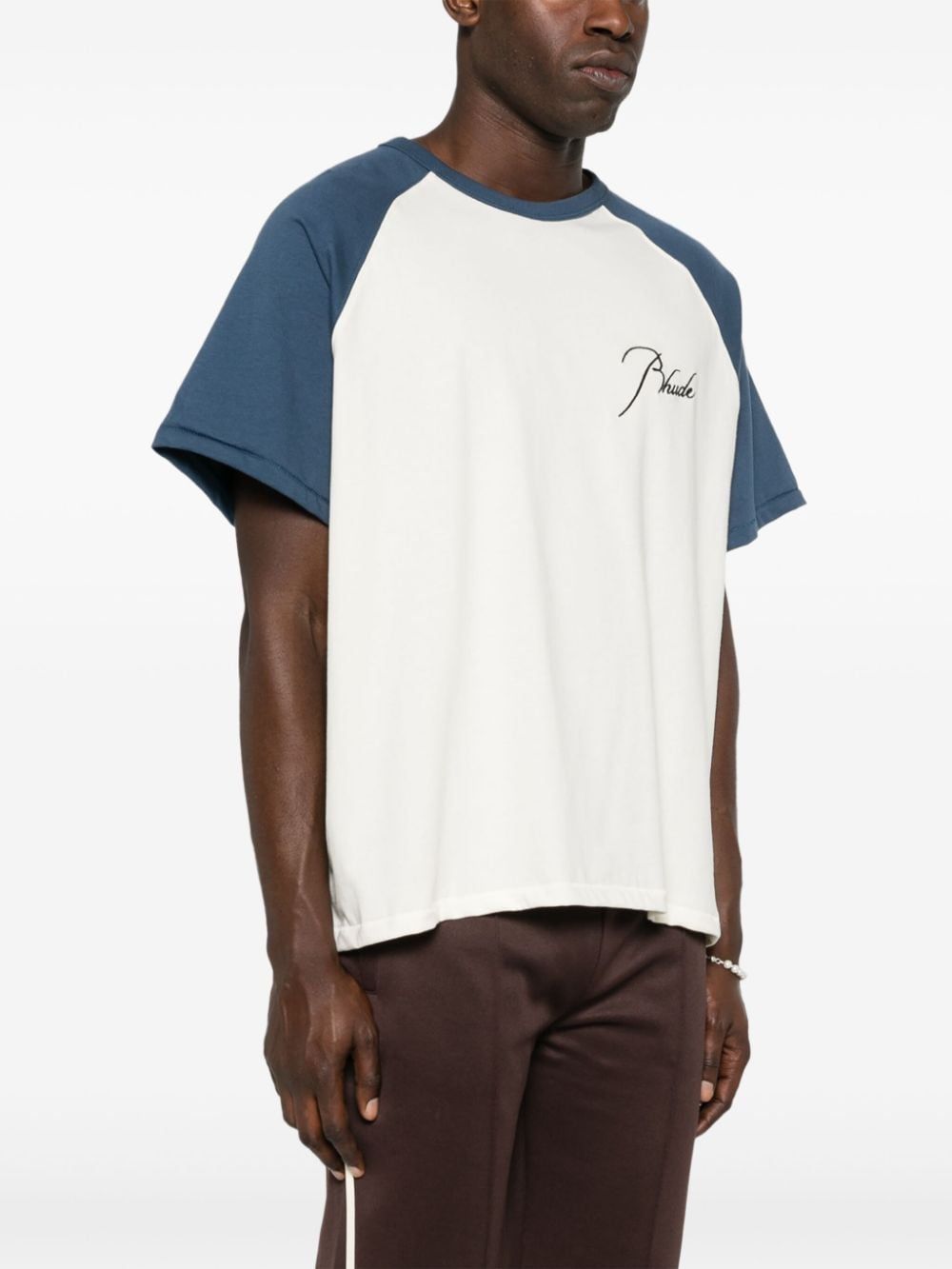 Rhude White/Midnight Blue T-Shirt – ICETIME LUXE