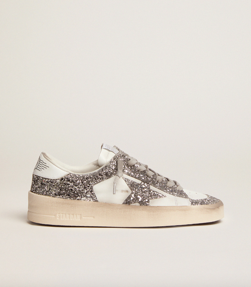 スニーカー Golden White Stardan Leather Sneakers With Star Motif Golden Goose White Stardan Sneakers – ICETIME LUXE
