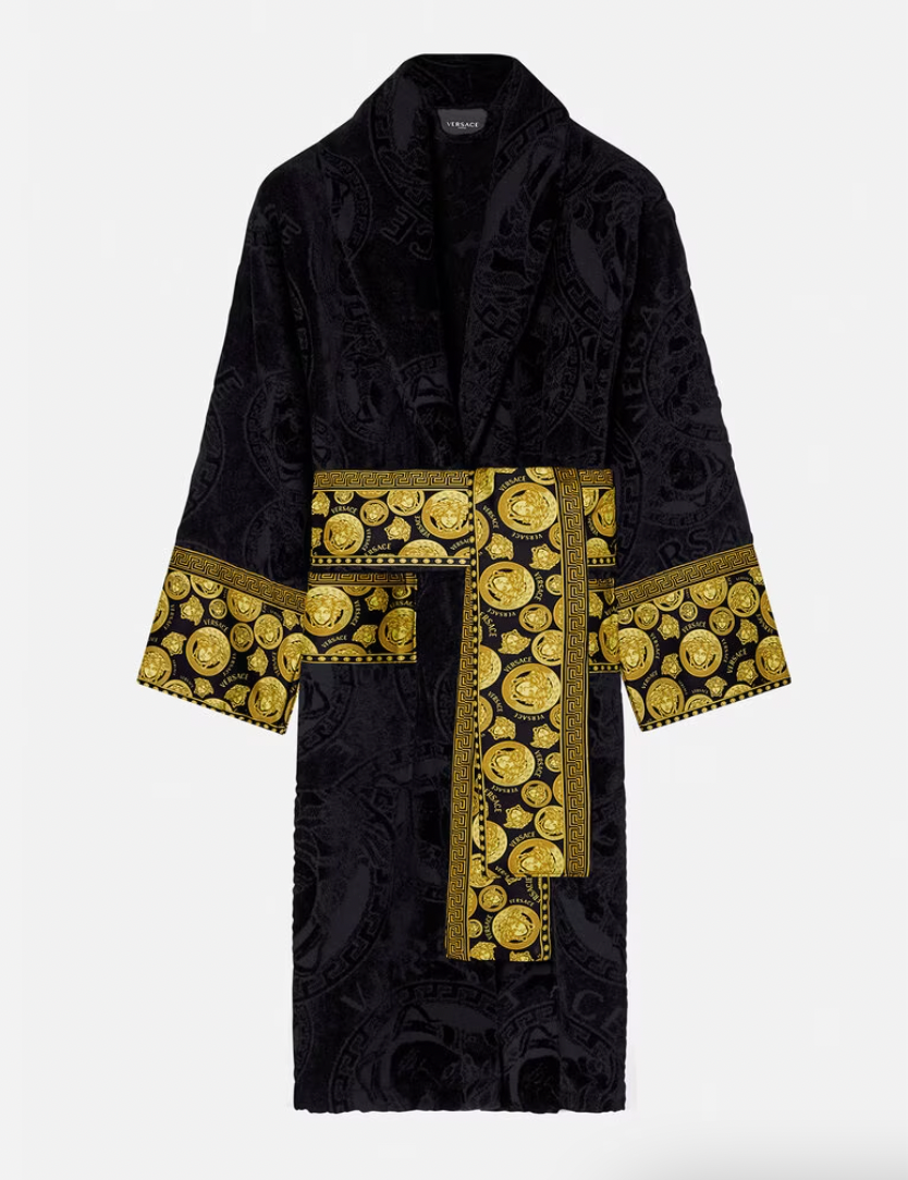 【送料&関税込】Versace Black Bathrobe With Medusa Plaque On Black Versace Robe – ICETIME LUXE