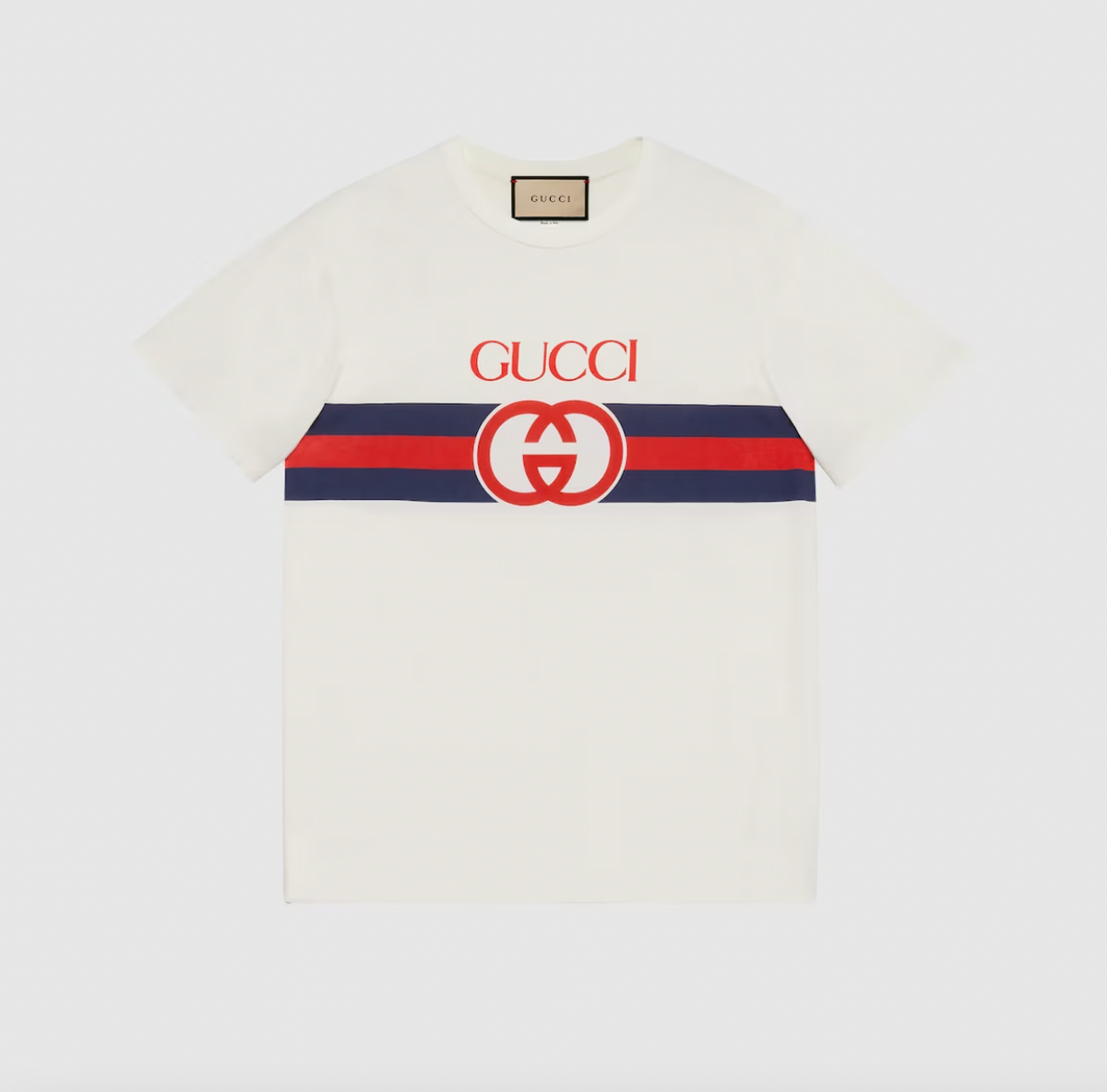 Gucci White Interlocking G-Cotton T-Shirt