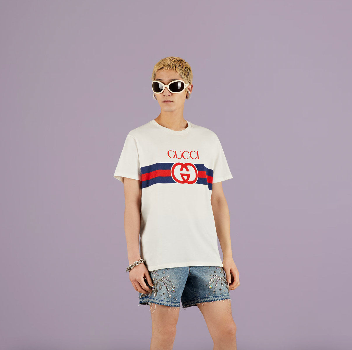 GUCCI プリント コットンジャージー Tシャツ ・ホワイト | GUCCI公式 